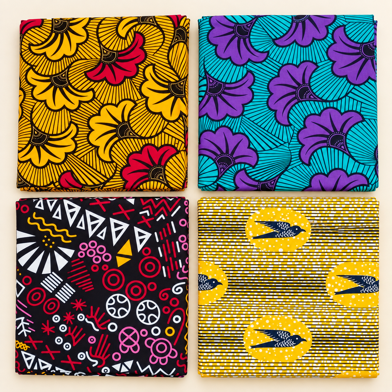 Stoffe africane wax colorate per creazioni personalizzate NYAHB